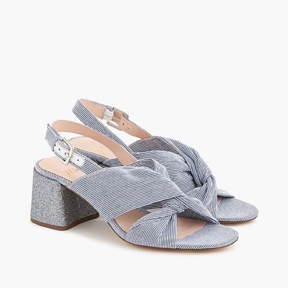J. Crew Striped heels